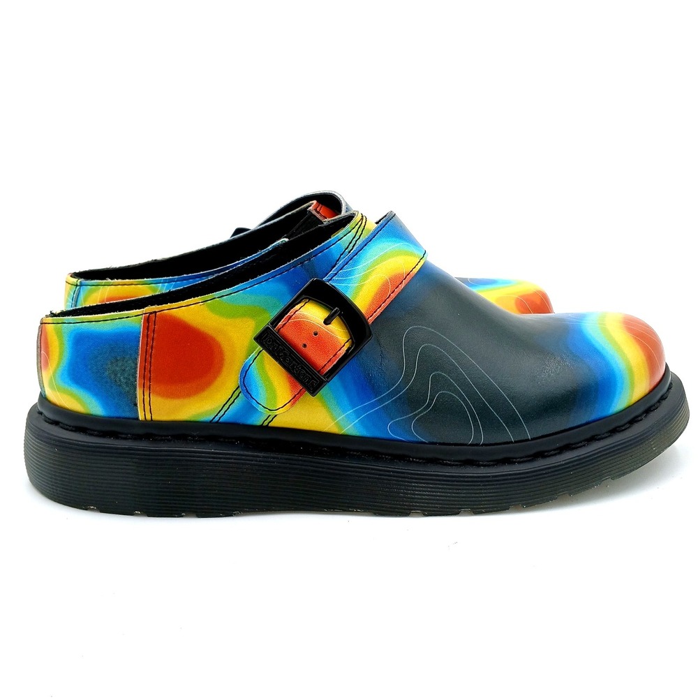 New Dr Martens Isham Slip-On Clog Mule‎ Genix Nappa Leather Heat Map Size M9/W10